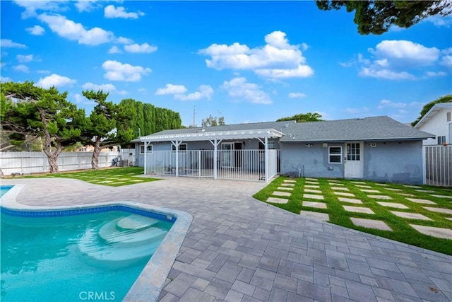 4408 Walnut Ave, Simi Valley, CA 93063 - rear view of property with a pergola, a patio, and stucco siding