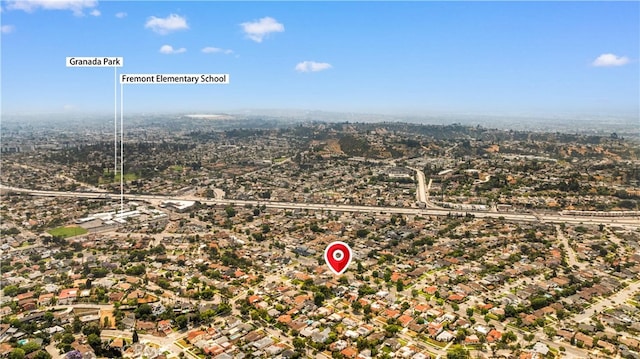 2917 W Hellman Ave, Alhambra, CA 91803 - aerial view of property and surrounding area with nearby suburban area