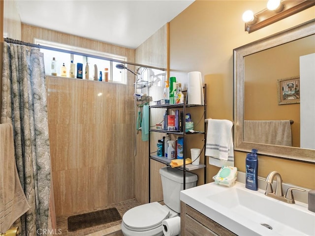 3038 Blakeman Ave, Rowland Heights, CA 91748 - bathroom with tiled shower, toilet, and vanity
