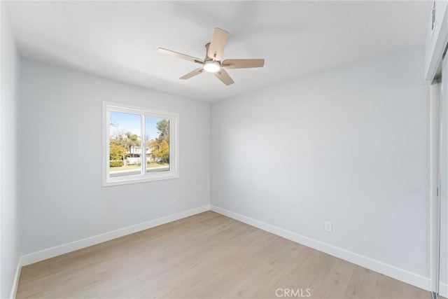 7 Monticello Ln, Rancho Santa Margarita, CA 92688 - spare room with light wood-type flooring, baseboards, and ceiling fan