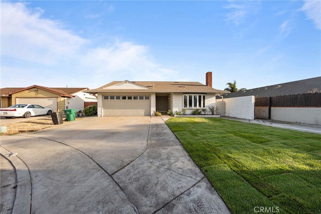 1086 Amacayo Ct, San Diego, CA 92154 - ranch-style home featuring concrete driveway, an attached garage, and a chimney