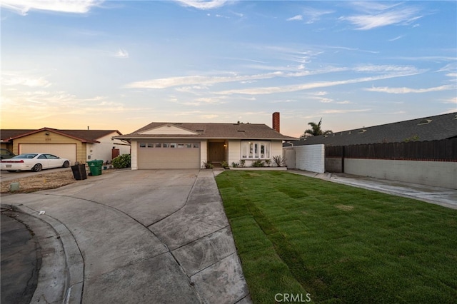 1086 Amacayo Ct, San Diego, CA 92154 - ranch-style house with driveway, an attached garage, and a chimney