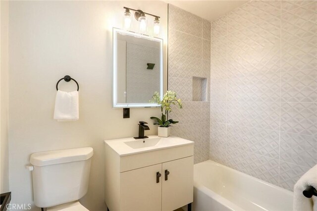 18479 Aguiro St, Rowland Heights, CA 91748 - bathroom featuring vanity, toilet, and  shower combination