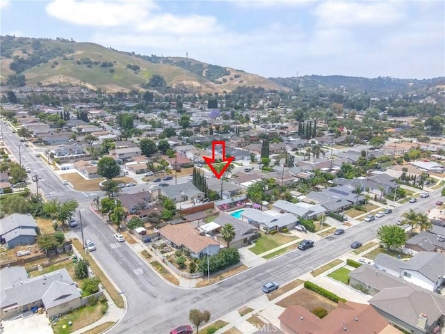 18479 Aguiro St, Rowland Heights, CA 91748 - aerial view of property and surrounding area with nearby suburban area and mountains