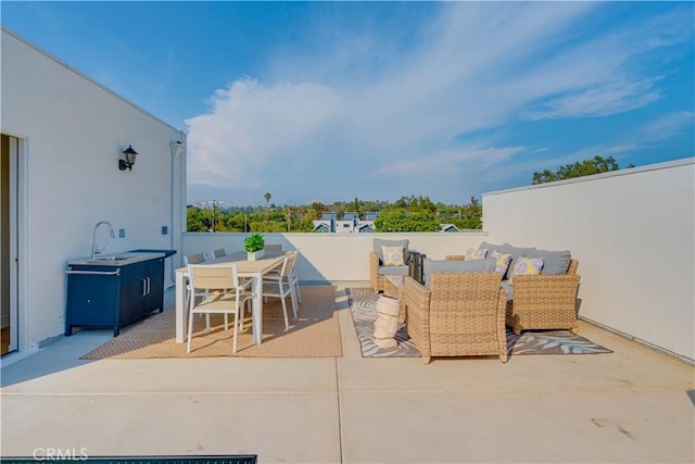 712 N Chestnut Ave, Los Angeles, CA 90042 - view of patio / terrace featuring outdoor dining area and a sink