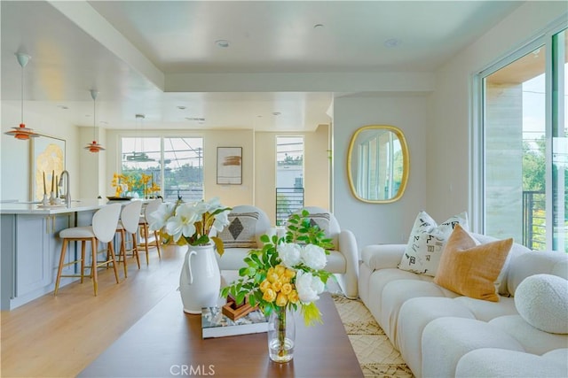 712 N Chestnut Ave, Los Angeles, CA 90042 - living area with light wood finished floors