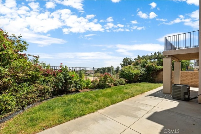 4349 Bethpage Dr, Palmdale, CA 93551 - view of yard with a patio, central AC, and a balcony