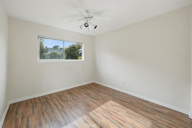 27129 Elias Ave, Saugus, CA 91350 - spare room featuring wood finished floors, baseboards, and ceiling fan