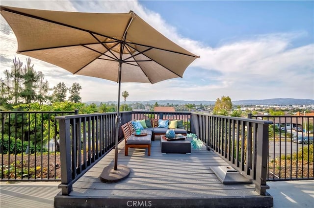 741 W Wedgewood Ln, La Habra, CA 90631 - wooden deck with outdoor lounge area