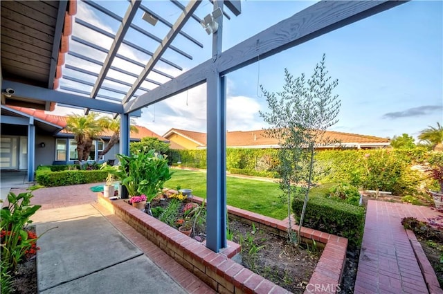 741 W Wedgewood Ln, La Habra, CA 90631 - view of patio / terrace with a pergola