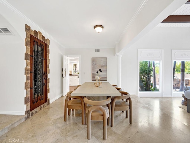 30461 Puerto Vallarta Dr, Laguna Niguel, CA 92677 - dining area featuring crown molding