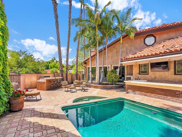 30461 Puerto Vallarta Dr, Laguna Niguel, CA 92677 - view of pool with an in-ground hot tub and a patio area