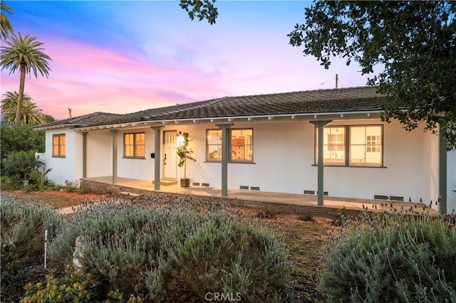 4000 Via Cardelina, Palos Verdes Estates, CA 90274 - view of front of house featuring covered porch and stucco siding