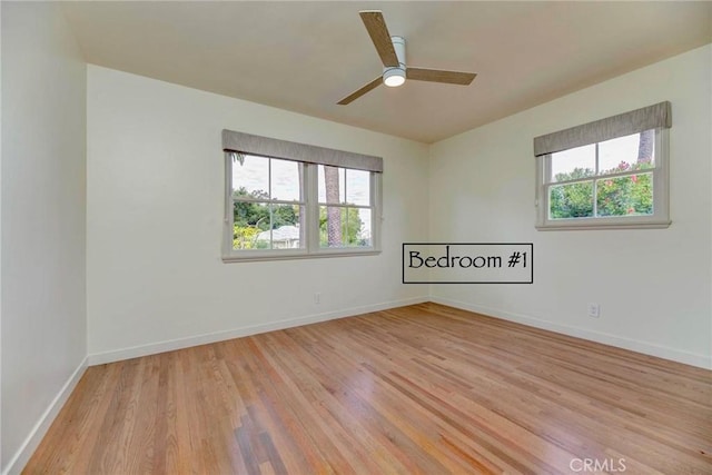 4000 Via Cardelina, Palos Verdes Estates, CA 90274 - unfurnished room featuring plenty of natural light, wood finished floors, baseboards, and ceiling fan