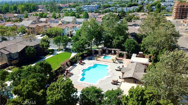 10382 Sparkling Dr Unit 2, Rancho Cucamonga, CA 91730 - aerial overview of property's location featuring a pool area