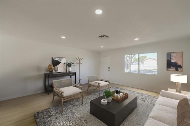 7727 Oakwood Ave, Hesperia, CA 92345 - living area featuring wood finished floors, recessed lighting, and baseboards