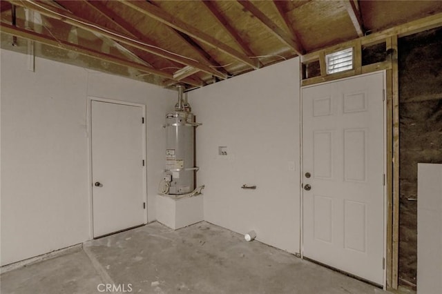 7727 Oakwood Ave, Hesperia, CA 92345 - unfinished below grade area with secured water heater
