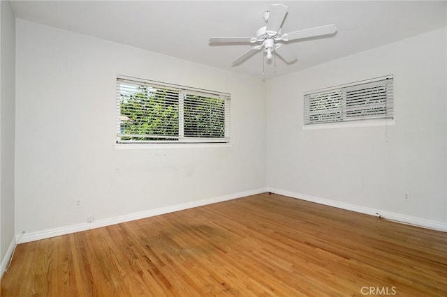 5655 Wish Ave, Encino, CA 91316 - empty room featuring baseboards, light wood-style floors, and a ceiling fan