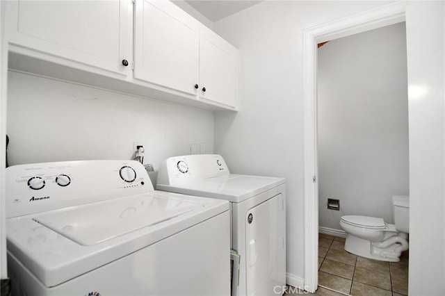 5655 Wish Ave, Encino, CA 91316 - laundry area featuring washing machine and dryer, light tile patterned floors, and baseboards