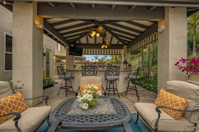 1327 Silver Hawk Way, Chula Vista, CA 91915 - view of patio featuring a gazebo and ceiling fan