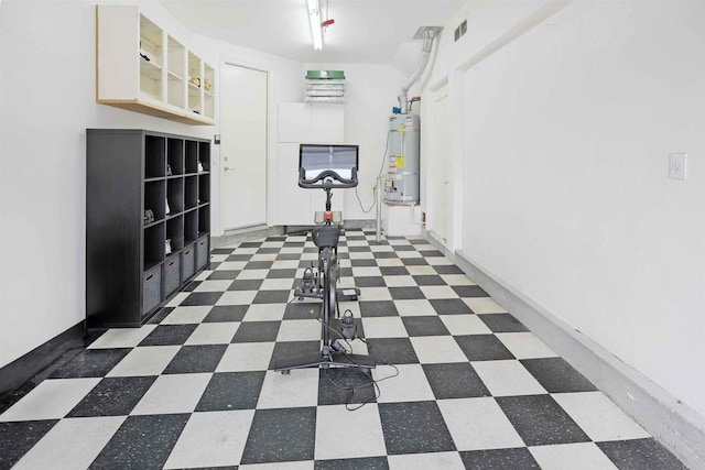 1327 Silver Hawk Way, Chula Vista, CA 91915 - interior space featuring strapped water heater and tile patterned floors