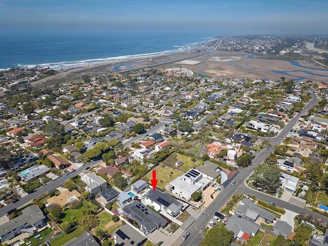 537 N Granados Ave, Solana Beach, CA 92075 - aerial overview of property's location featuring unending shoreline and nearby suburban area