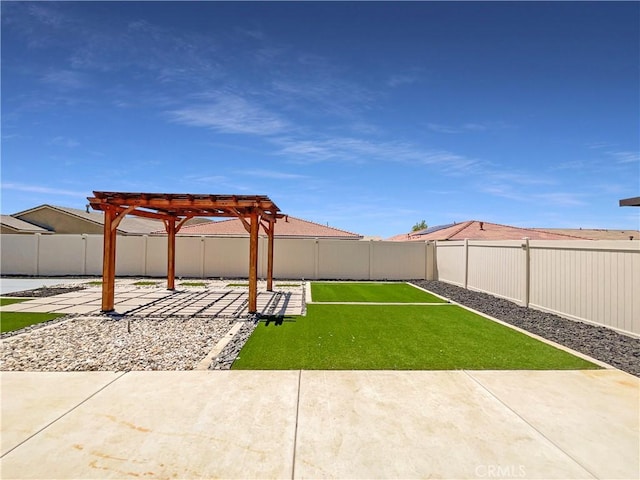 27117 Great Plains Ct, Menifee, CA 92585 - view of yard featuring a pergola and a patio