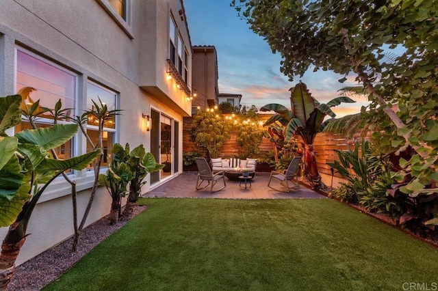 13403 Hudson Ln, San Diego, CA 92130 - view of yard with a patio and an outdoor living space