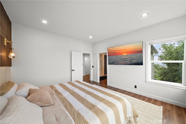 22621 Ridge Line Rd, Diamond Bar, CA 91765 - bedroom featuring dark wood finished floors, recessed lighting, and baseboards