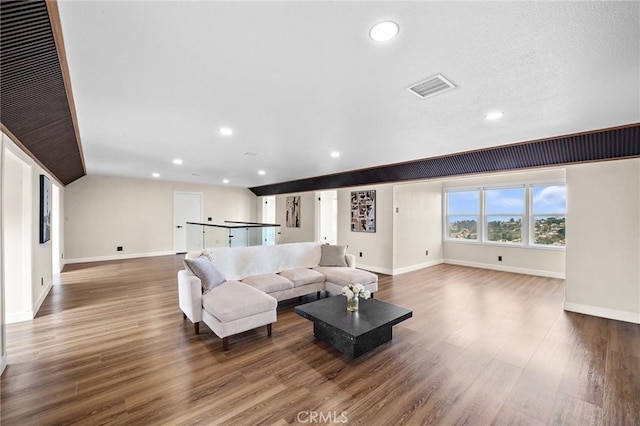 22621 Ridge Line Rd, Diamond Bar, CA 91765 - living area featuring baseboards, recessed lighting, and wood finished floors