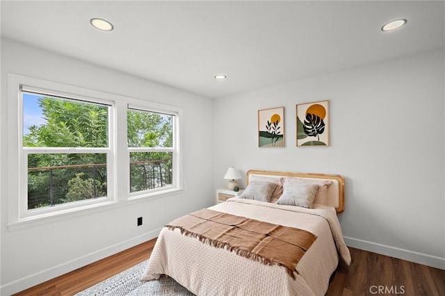 22621 Ridge Line Rd, Diamond Bar, CA 91765 - bedroom with baseboards, recessed lighting, and wood finished floors