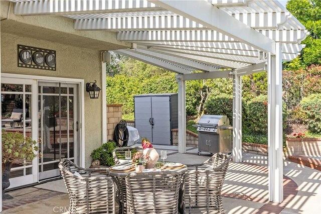 21035 Timber Ridge Rd, Yorba Linda, CA 92886 - view of patio with a pergola and grilling area