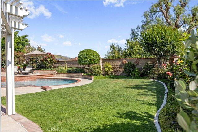 21035 Timber Ridge Rd, Yorba Linda, CA 92886 - fenced backyard with a patio