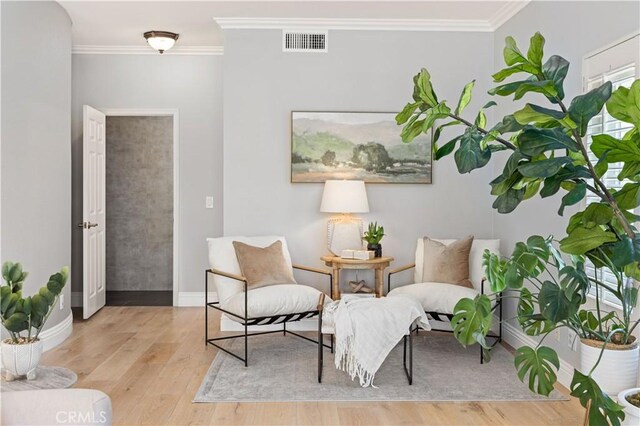 21035 Timber Ridge Rd, Yorba Linda, CA 92886 - living area featuring ornamental molding and light wood finished floors