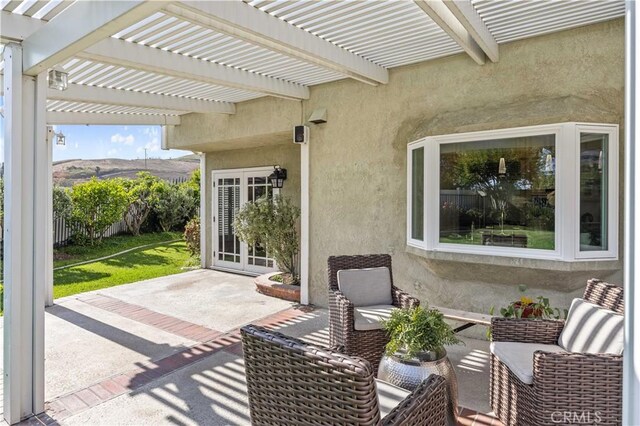 21035 Timber Ridge Rd, Yorba Linda, CA 92886 - view of patio with a pergola and french doors