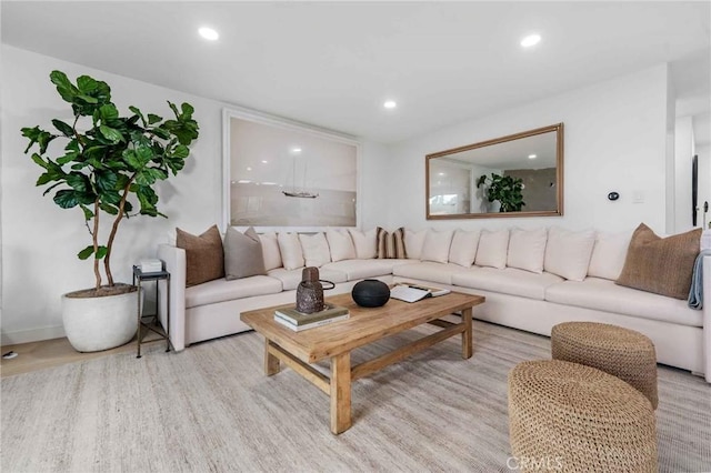 2416 Palm Ave, Manhattan Beach, CA 90266 - living room featuring recessed lighting and wood finished floors