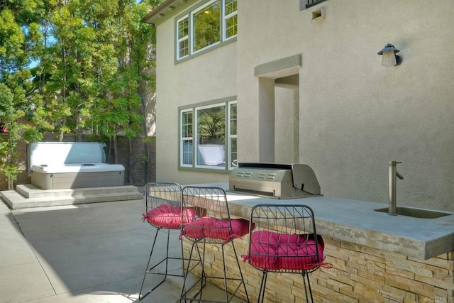 3518 Camino Cereza, Carlsbad, CA 92009 - view of patio / terrace featuring area for grilling, outdoor dining area, and a hot tub