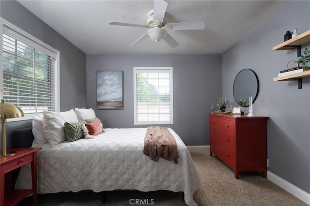 6 Stansbury Ct, Chico, CA 95928 - bedroom featuring light carpet, baseboards, and ceiling fan