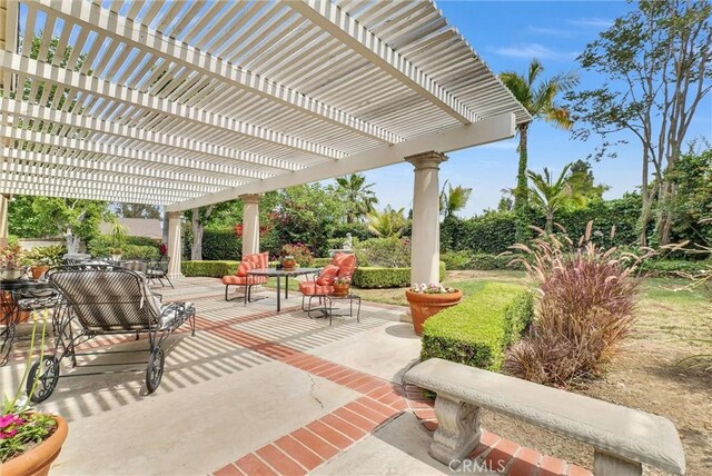 6232 E Shenandoah Ave, Orange, CA 92867 - view of patio / terrace featuring a pergola