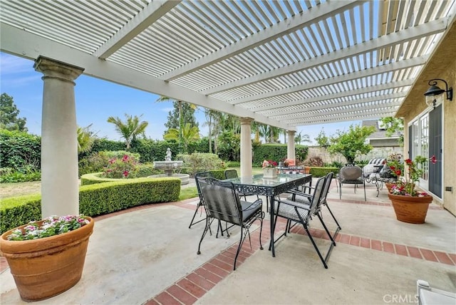 6232 E Shenandoah Ave, Orange, CA 92867 - fenced backyard featuring outdoor dining area, a patio area, and a pergola