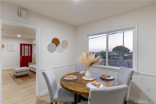 12563 3rd St, Yucaipa, CA 92399 - dining room featuring light wood-style floors, baseboards, and recessed lighting