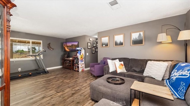 21248 Rancherias Rd, Apple Valley, CA 92307 - living area featuring wood finished floors and baseboards
