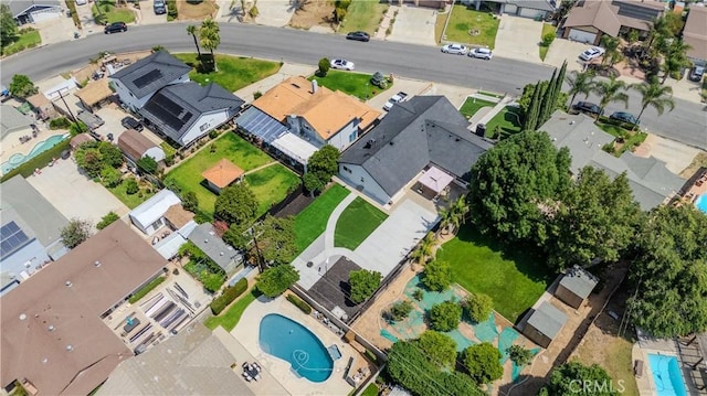 2546 Northmoor Dr, Corona, CA 92882 - aerial view of property and surrounding area featuring a pool and nearby suburban area