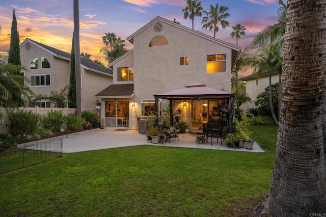 6839 Caminito Sueno, Carlsbad, CA 92009 - rear view of house featuring a patio, a gazebo, and stucco siding
