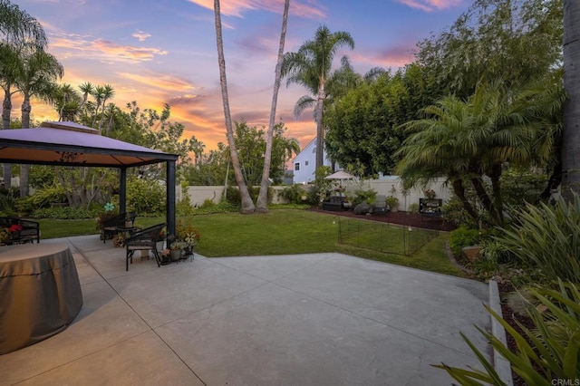 6839 Caminito Sueno, Carlsbad, CA 92009 - fenced backyard featuring a gazebo and a patio area