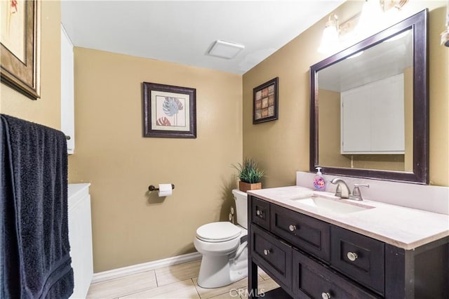 5950 Imperial Hwy Unit 48, South Gate, CA 90280 - bathroom featuring toilet, vanity, and baseboards