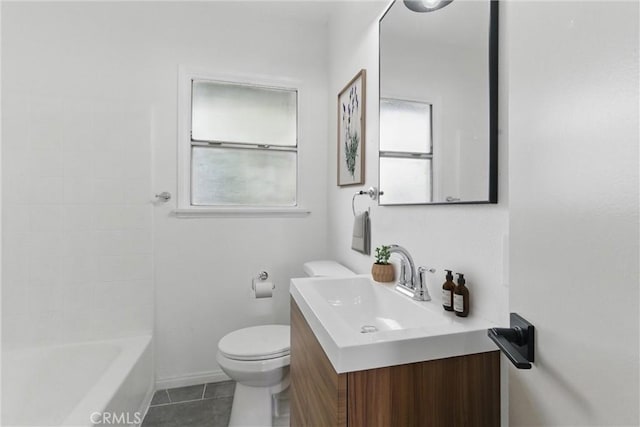 5802 Bowcroft St Unit 4, Los Angeles, CA 90016 - full bath with vanity, tile patterned flooring, healthy amount of natural light, and toilet