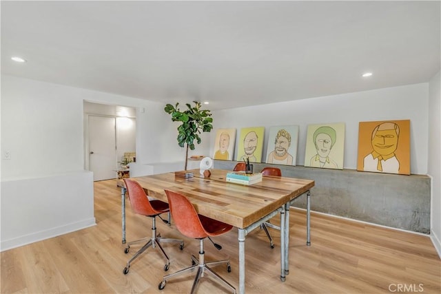 2240 Ewing St, Los Angeles, CA 90039 - dining space featuring light wood-type flooring and recessed lighting