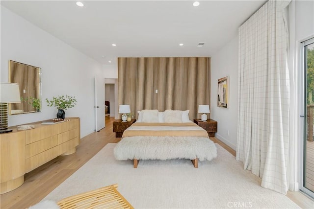 2240 Ewing St, Los Angeles, CA 90039 - bedroom featuring light wood-type flooring and recessed lighting