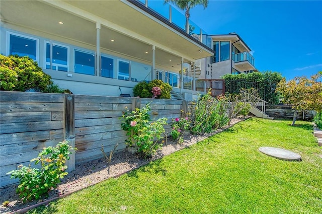 1155 Katella St, Laguna Beach, CA 92651 - view of yard featuring stairs